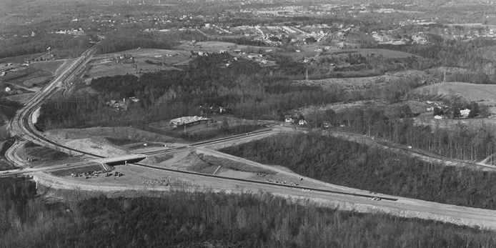 Expressway Construction at Graves Mill Road, 1974